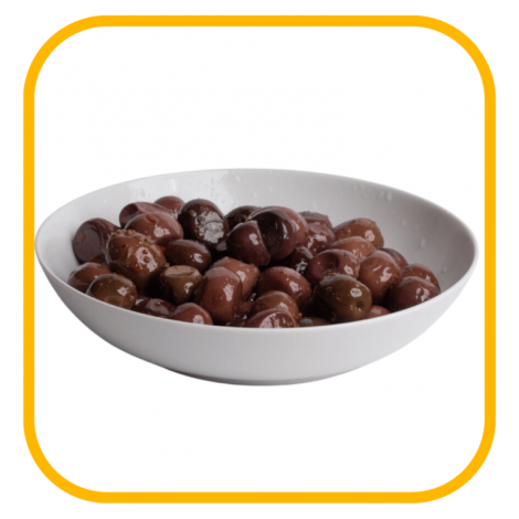 OLIVE VELIKE ČRNE ZAČINJENE V OLJU 400 g(2x200g)
